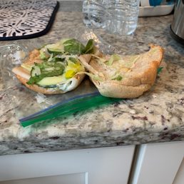 He wouldnt put any more veggies on it because it wouldn't close well. He wouldnt put any more veggies on it because it wouldn't close well.