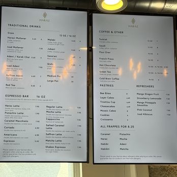 Haraz Coffee House Apex - Menu - Coffee & Tea Near Me - Apex, North Carolina