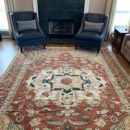 9' by 12' handmade Sarape from Rugport, Palatine, IL. 9' by 12' handmade Sarape from Rugport, Palatine, IL.