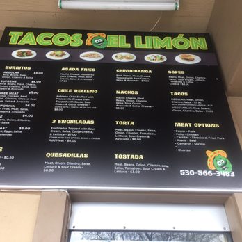Tacos El Limon - UPDATED MENU - Mexican Near Me - Chico, California