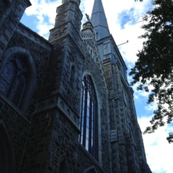 St. Mary Church - Steeple on a Sept Sunday AM