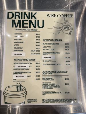Menu photo 2 Wise Coffee Suwanee, GA Menu photo 2 Wise Coffee Suwanee, GA