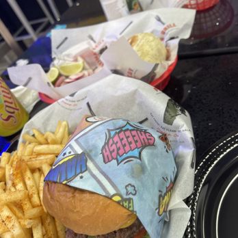 Fatima's Grill - OMG burger Asada Hot Cheetos Burrito - Mediterranean Near Me - Downey, California
