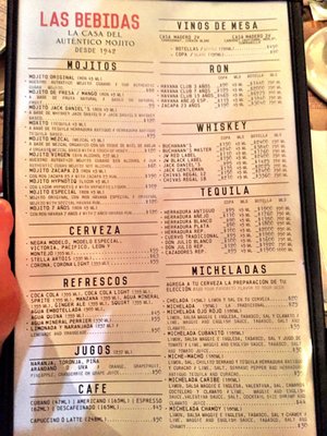 Menu photo 8 La Bodeguita del Medio Playa del Carmen, ROO Menu photo 8 La Bodeguita del Medio Playa del Carmen, ROO