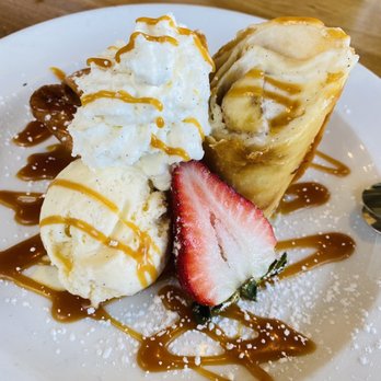 Harborside Restaurant - Banana and Cream Cheese rolled Bunuelos - American Near Me - Newport Beach, California Harborside Restaurant - Banana and Cream Cheese rolled Bunuelos - American Near Me - Newport Beach, California