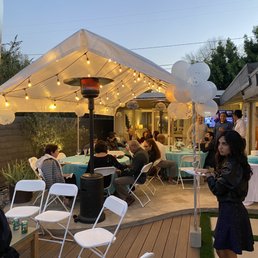 Tent, tables and chairs rentals with lighting
