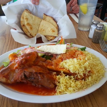 Olympic Cafe - Weekly special-Lamb Shank with Rice Pilaf, Greek salad, Pita bread & Feta cheese 11.95 & bomb ass good! - Mediterranean Near Me - San Diego, California