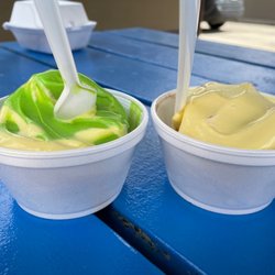 Snack Shack Treats N Eats - Green apple and lemon twist ice cream.