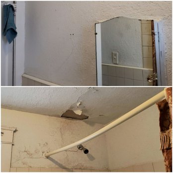 Magic Hands Handyman - Before - peeling textured walls ans ceiling - General Contractors Near Me