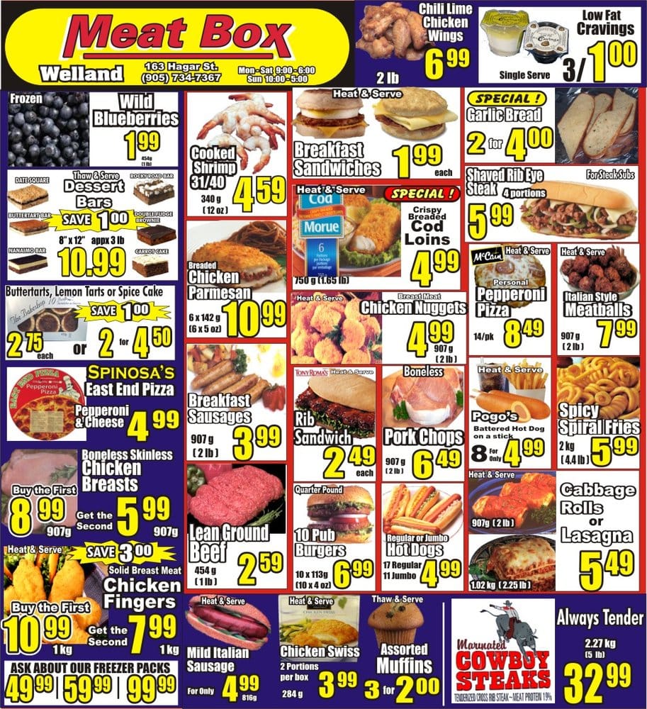 MEAT BOX CLOSED Updated August 2024 163 Hagar St, Welland