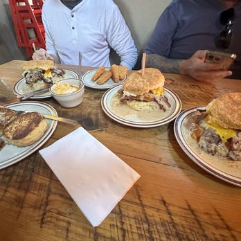 Denver Biscuit Co. - Colfax - The Franklin with fried egg French toast - Sandwiches Near Me - Denver, Colorado