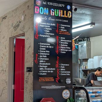 Don Guillo - Menu with the dessert fridge next to it - Puerto Rican Near Me - Colorado Springs, Colorado Don Guillo - Menu with the dessert fridge next to it - Puerto Rican Near Me - Colorado Springs, Colorado