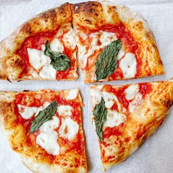 Arthur Avenue Wood Fired Pizza And Catering - delicious pizza basil and pepperoni!