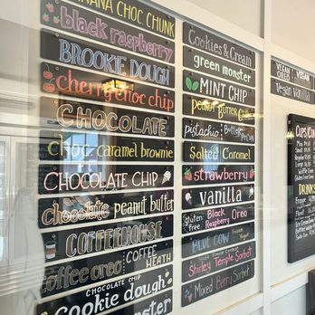 West Side Creamery - menus on the wall - Ice Cream & Frozen Yogurt Near Me - Acton, Massachusetts