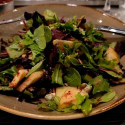 Mixed Green Salad. I jumped in before the photo, but the presentation was nice. And, it's a tasty salad!