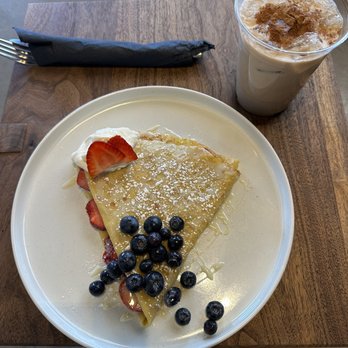 Case Study - Fruit crepe gluten free and iced chai - Coffee & Tea Near Me - Phoenix, Arizona