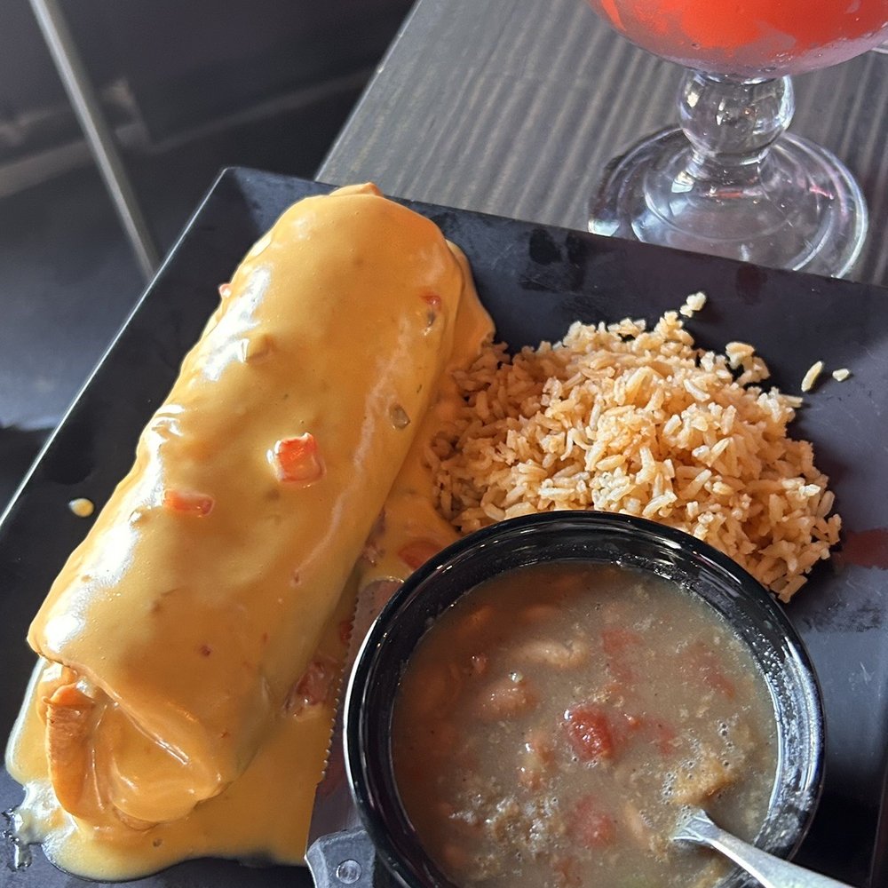 Torque Grill & Cantina - Tail Pipe Chimichanga Rice & Beans - Mexican Near Me - Burleson, Texas Torque Grill & Cantina - Tail Pipe Chimichanga Rice & Beans - Mexican Near Me - Burleson, Texas