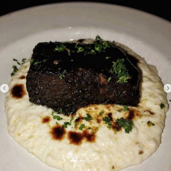 The Fitzroy - braised short rib on Cabernet Franc grits - American Near Me - Charlottesville, Virginia