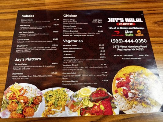 Menu photo 1 Jay's Halal Rochester, NY
