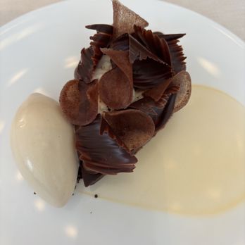 Four Twenty Five by Jean-Georges - 3/27/25. Chocolate dessert. 10/10 Great choice. Interesting and delicious. Nice portion size. Star of the meal. - American Near Me - New York, New York Four Twenty Five by Jean-Georges - 3/27/25. Chocolate dessert. 10/10 Great choice. Interesting and delicious. Nice portion size. Star of the meal. - American Near Me - New York, New York