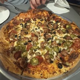 Medium pizza- I always need to add jalapeños!