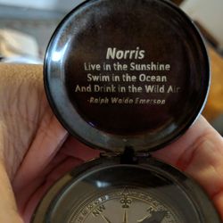 Albuquerque Laser Engraving Services - Engraved compass lid