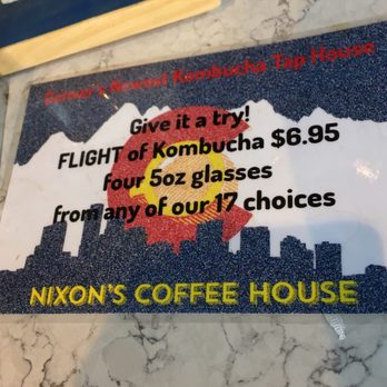 Nixon's Coffee House - Can do a flight of 4 kombuchas! How cool! - Coffee & Tea Near Me - Denver, Colorado