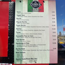 El Compa Grill - Menu as of December 27, 2021