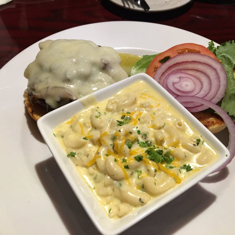 AC's Steakhouse Pub - Hernando - Mushroom burger w/ Mac and cheese - American Near Me - Hernando, Mississippi AC's Steakhouse Pub - Hernando - Mushroom burger w/ Mac and cheese - American Near Me - Hernando, Mississippi