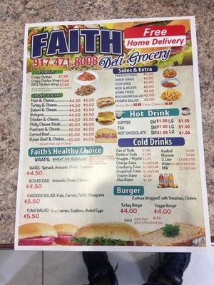 Menu photo 1 Faith Deli Grocery Bronx, NY