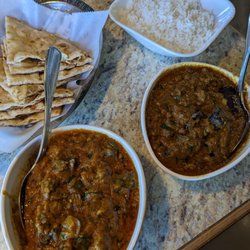 Paradise Indian Cuisine - Okra and eggplant. Not much flavor and a ton of oil/grease.