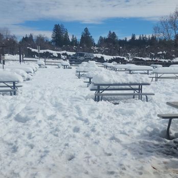 Jack Russell Farm Brewery - All the snow! They have tons of indoor seating but people were still opting to clear tables and sit outside - Breweries Near Me - Camino, California Jack Russell Farm Brewery - All the snow! They have tons of indoor seating but people were still opting to clear tables and sit outside - Breweries Near Me - Camino, California