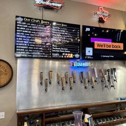 Giddings Brewhaus - Tap wall