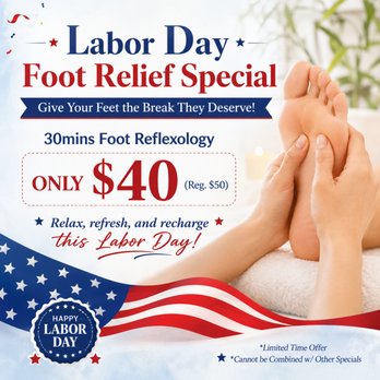 Massage Heaven - Labor Day Foot Relief Special - Massage Near Me - Clearwater, Florida Massage Heaven - Labor Day Foot Relief Special - Massage Near Me - Clearwater, Florida