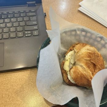 Cafe Ah-Roma - Sweet Heat Sandwich (croissant, sausage, egg, pepper jack, and honey) - Coffee & Tea Near Me - Cleveland, Ohio Cafe Ah-Roma - Sweet Heat Sandwich (croissant, sausage, egg, pepper jack, and honey) - Coffee & Tea Near Me - Cleveland, Ohio