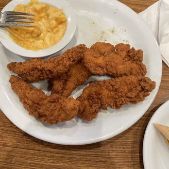 Denny's - Chicken strips and mac&cheese. Delicious! The broccoli was demolished. - Diners Near Me - Barstow, California Denny's - Chicken strips and mac&cheese. Delicious! The broccoli was demolished. - Diners Near Me - Barstow, California