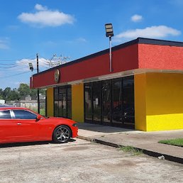 Exterior outside entrance of Hippo Burgers - Humble, Texas Exterior outside entrance of Hippo Burgers - Humble, Texas