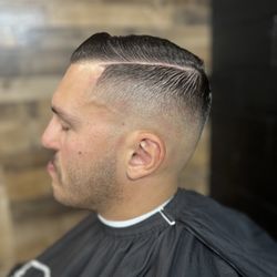 Mr Trims Barbershop - Combover fade by Brenda
