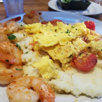 Iron Rooster - Shrimp and Grits with Scrambled eggs - American Near Me - Baltimore, Maryland Iron Rooster - Shrimp and Grits with Scrambled eggs - American Near Me - Baltimore, Maryland