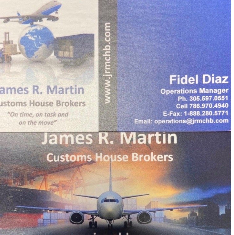JAMES R MARTIN CUSTOMS BROKERS Updated October 2024 7500 NW 25th St