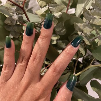 Milano Nails Bar - Green ombre acrylic - Nail Salons Near Me - Gardena, California Milano Nails Bar - Green ombre acrylic - Nail Salons Near Me - Gardena, California