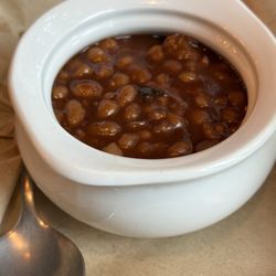 Footbridge Brewery - Baked Beans, are amazing and have smoked meats in them and a ton of flavor. Super cheap but worth it 10 fold...