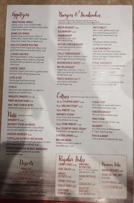 Menu photo 2 Dolly Down Grill Fargo, ND