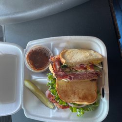 Bear River Valley Country Store - Fresh Pastrami sandwich, Best sandwiches in US, with different options to choose from. DELICIOUS!!