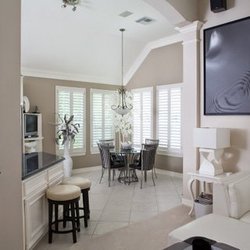 Grand Interiors and Window Fashion - Project Brown: interior design, accessory appointments, window treatment, custom plantation shutters, furniture, lighting