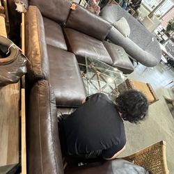 Home Consignment Center - New leather sectional!