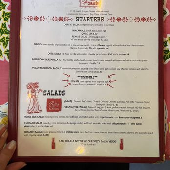 Café Corazón - menu 5/2025 - Mexican Near Me - Milwaukee, Wisconsin Café Corazón - menu 5/2025 - Mexican Near Me - Milwaukee, Wisconsin