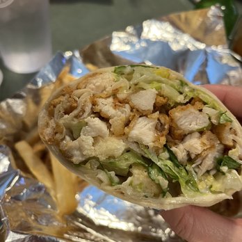 Apogee Pub & Eatery - Chicken Caesar Wrap with crispy chicken and the croutons! Crunchy! - American Near Me - Renton, Washington