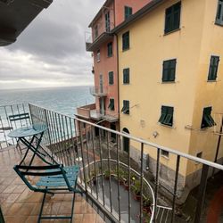 Alla Porta Rossa - View from the patio with bistro table.