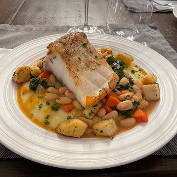 The Wright Service - Sea bass with warm bean salad - Personal Chefs Near Me The Wright Service - Sea bass with warm bean salad - Personal Chefs Near Me